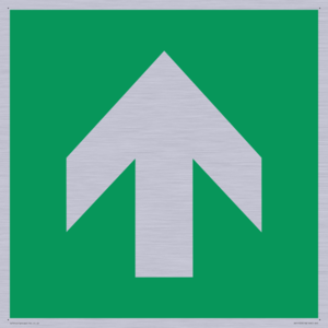 E907 Safe condition: Up / forwards arrow (90 deg supplimentary)